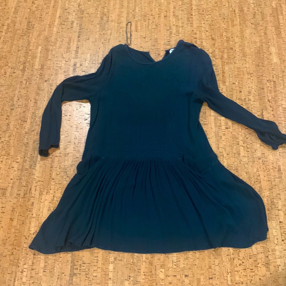 Blue with green embroidery dress from world market
